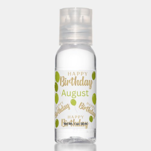 Happy birthday August birthdays Travel Bottle Set Hand Sanitizer