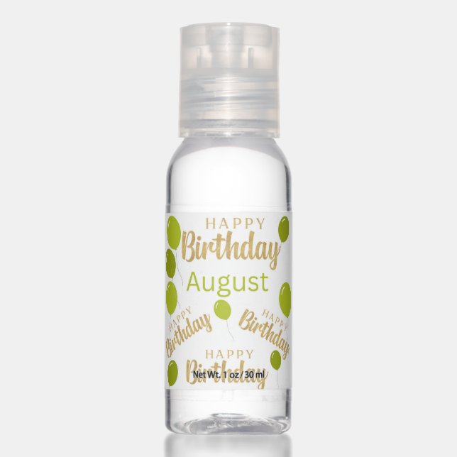 Happy birthday August birthdays Travel Bottle Set Hand Sanitizer (Front)