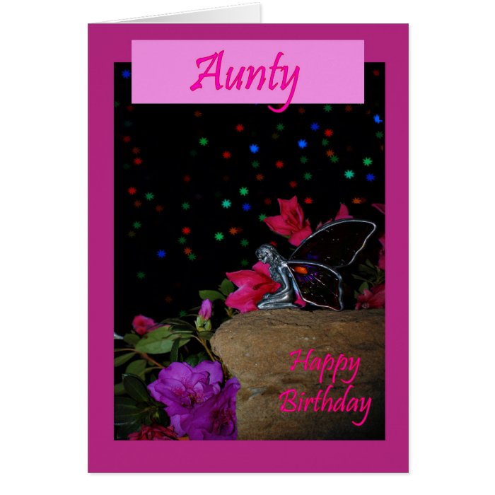 Happy birthday Aunty Aunt fairy faerie magical Cards