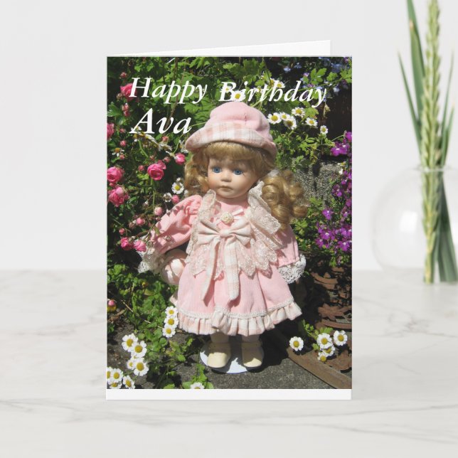 Happy Birthday ava Card (Front)