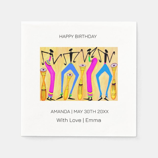 Happy Birthday Awesome Celebration  Napkins (Front)