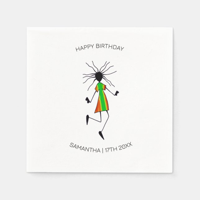  Happy Birthday, Awesome Dance Napkins (Front)