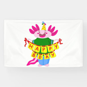 happy birthday Axolotl Banner