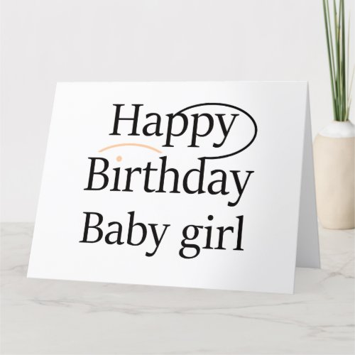 happy birthday babay girl thank you card