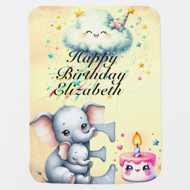 Happy Birthday Baby Blanket (Front)