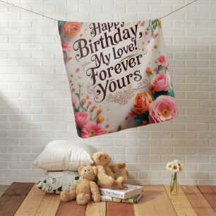 happy birthday baby blanket