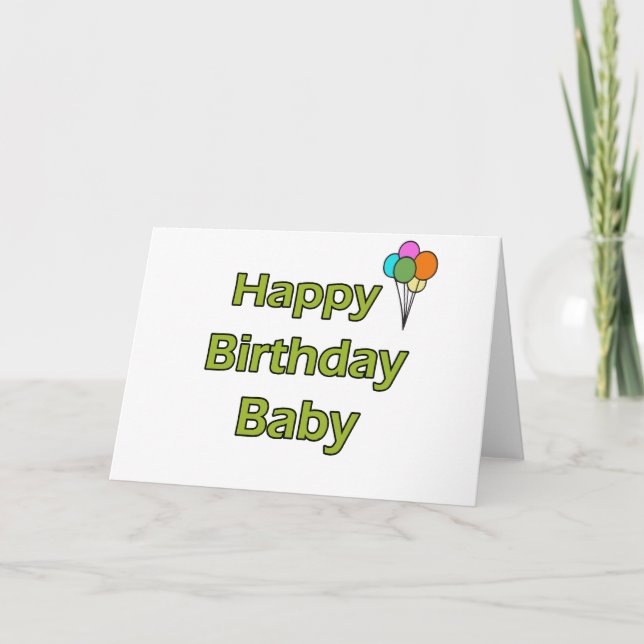 Happy Birthday Baby Card (Front)