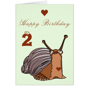 Happy Birthday Baby Card - Little Snail - Add Year