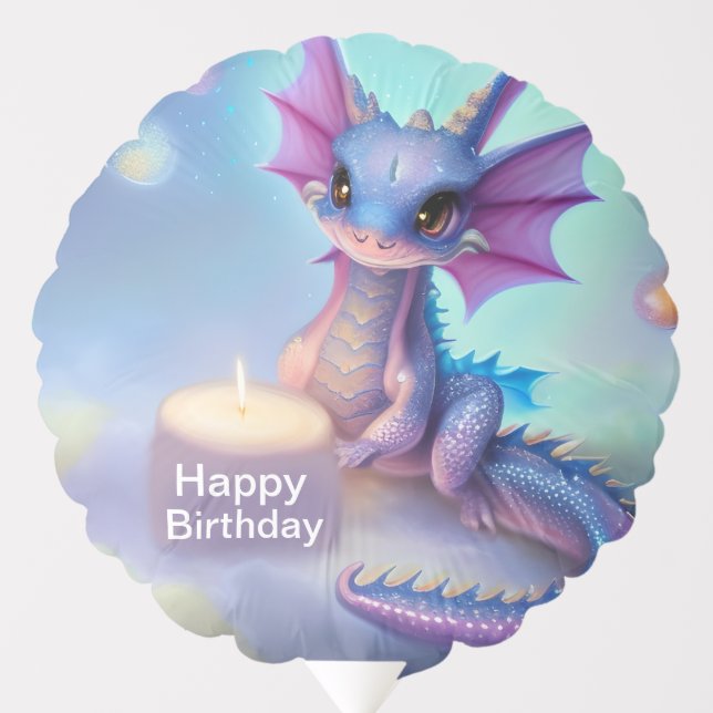 Happy Birthday Baby Dragon Balloon (Front)