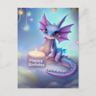 Happy Birthday Baby Dragon Postcard