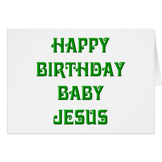 Happy Birthday Baby Jesus Cards (Front Horizontal)