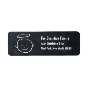 Happy Birthday Baby Jesus - Chalkboard Chalk Label
