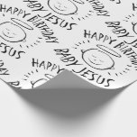 Happy Birthday Baby Jesus - Christmas Black Chalk Wrapping Paper<br><div class="desc">Sometimes it's nice to remember what "CHRIST"mas is celebrated for. Share the spirit of your faith with others. Find this charming design on other products. This wrapping paper has the wonderful image with black chalk on white - there is an 'actual' chalkboard background with colored chalk and there is a...</div>