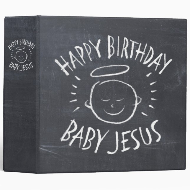 Happy Birthday Baby Jesus - Christmas Christian Binder (Front/Spine)