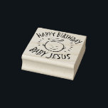 Happy Birthday Baby Jesus - Religious Christmas Rubber Stamp<br><div class="desc">Sometimes it's nice to remember what "CHRIST"mas is celebrated for.
Share the spirit of your faith with others.


Find this charming design on other products - just check out our store.</div>