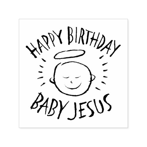 Happy Birthday Baby Jesus _ Religious Christmas Self_inking Stamp