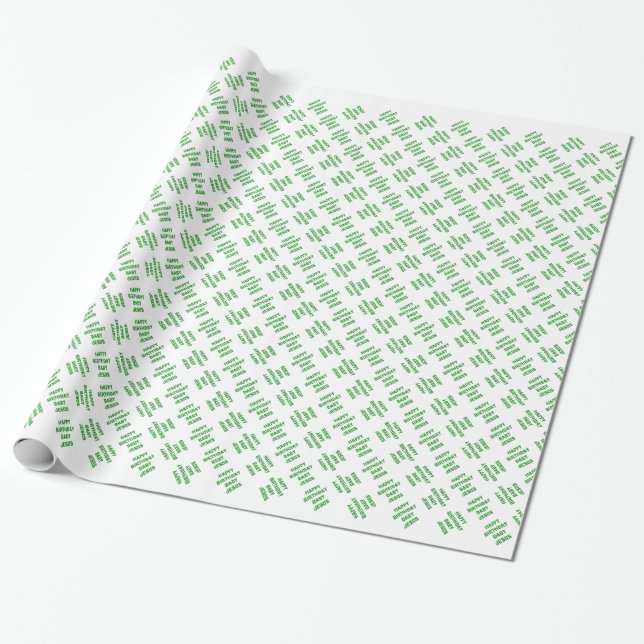 Happy Birthday Baby Jesus Wrapping Paper (Unrolled)