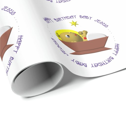 Happy Birthday Baby Jesus Wrapping Paper Zazzle