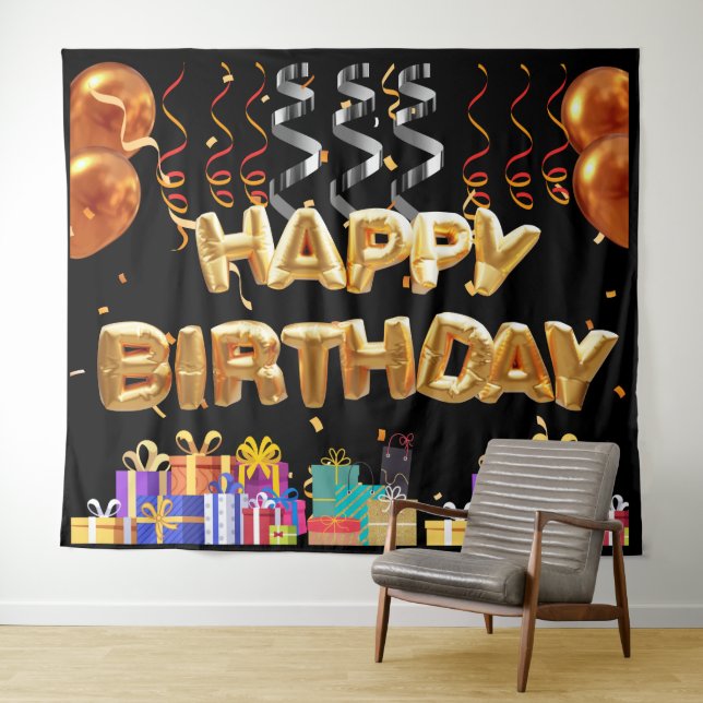 Happy Birthday Backdrop (In Situ (Horizontal))