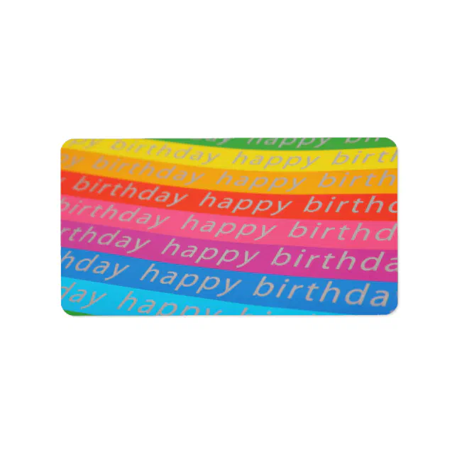 Happy Birthday Background Label | Zazzle