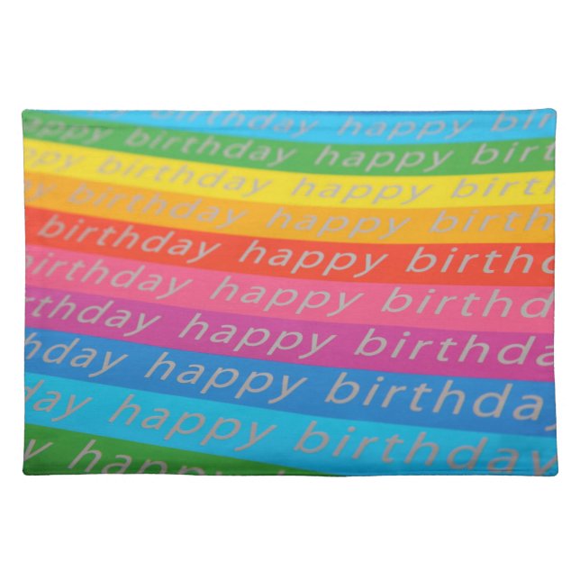 Happy Birthday Background Placemat (Front)