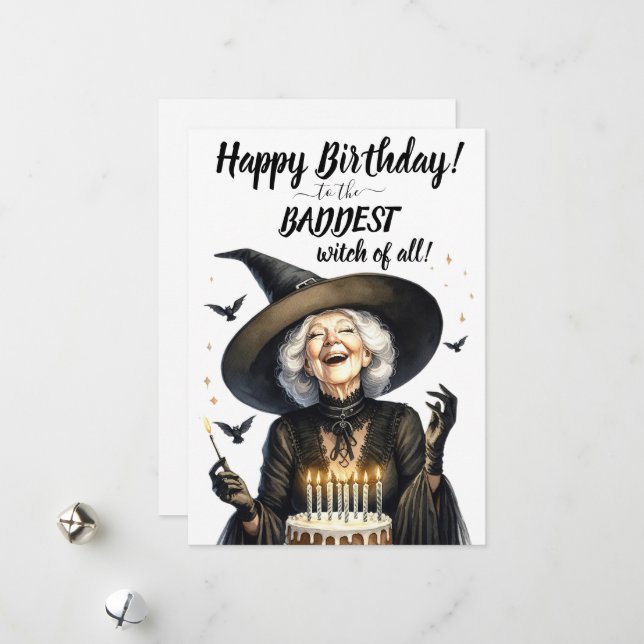 thumbnail image 2 of Have A Wicked Birthday Card - Witch Themed Funny Birthday Card For Women & Friends 2 of 13