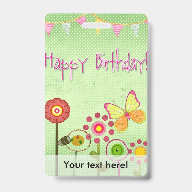 Happy Birthday Badge (Front)