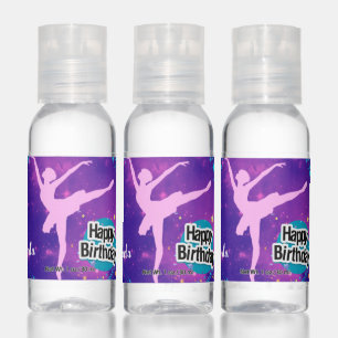 Happy Birthday Ballerina Galaxy Personalized Hand Sanitizer