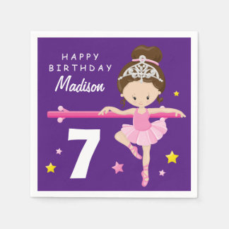Happy Birthday Ballerina Napkins