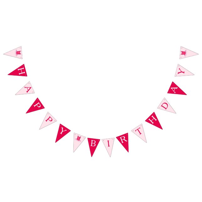 Happy Birthday Ballet Pink Ballerina Tutu Bunting Flags (All)
