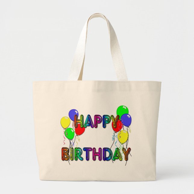 Happy Birthday Ballons D1 Tote Bag (Front)
