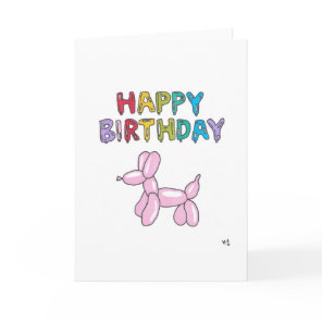 Happy Birthday Balloon Animals Card