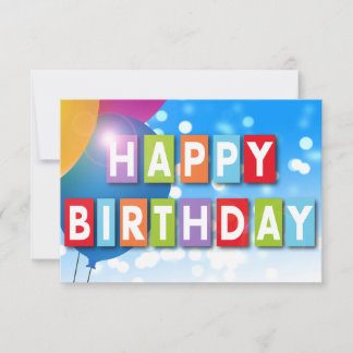 Happy Birthday Balloon Card