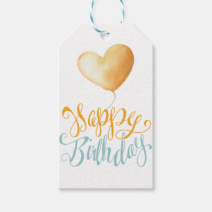 Happy Birthday Balloon Gift Tags