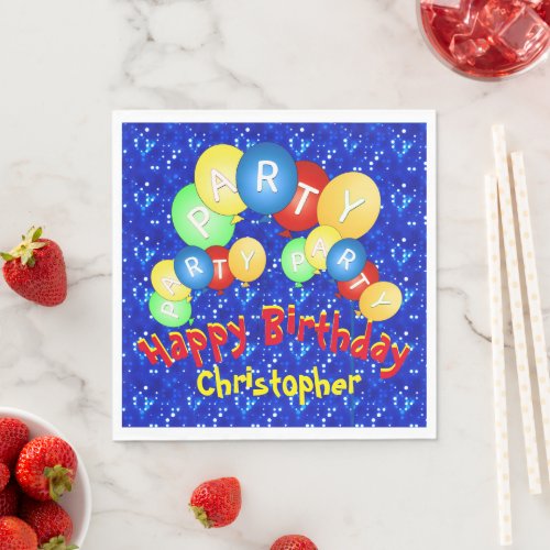 Happy Birthday Balloon Joy Napkins