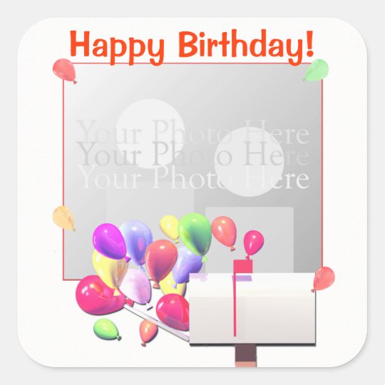 Happy Birthday Colorful Balloons Sticker | Zazzle.com