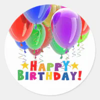 Happy Birthday To You Balloon Stickers