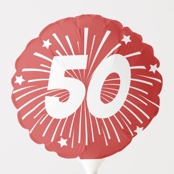 Happy Birthday balloon with custom name and age Zazzle