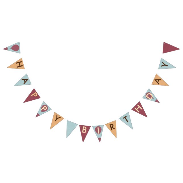 Happy birthday balloons bunting flags (All)