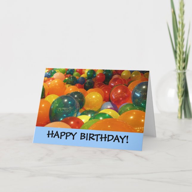 Happy Birthday Balloons Card (Front)