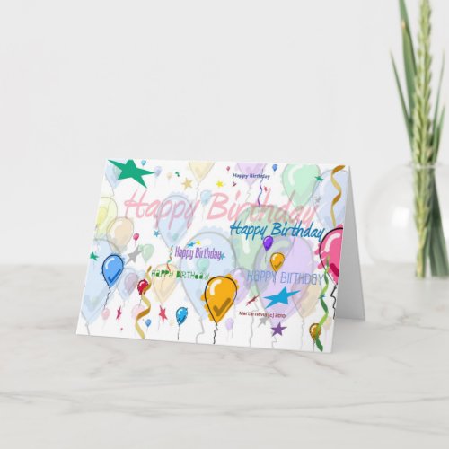 Happy Birthday _ Balloons _ Card