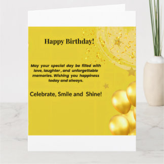 Happy Birthday Balloons Celebration Cards