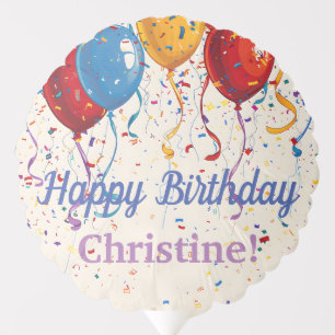 Happy Birthday Balloons Customizable Design