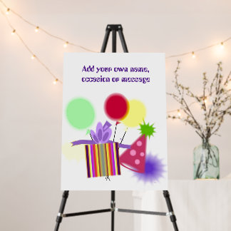 Happy Birthday Balloons Foam Board