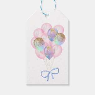 Happy Birthday Balloons Gift Tags