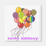 Happy Birthday Balloons Magnet