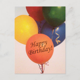 Happy Birthday Balloons - Post Card