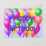 Happy Birthday Balloons Postcard