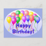Happy Birthday Balloons Postcard