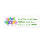 Happy Birthday Balloons Return Address Labels